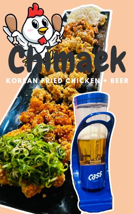 Image of Chimaek (Korean Fried Chicken with Cass Beer) by Danni Liu 